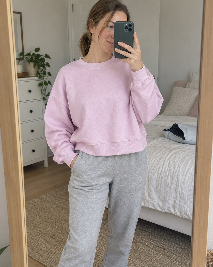 Sweat Cropped Lilás