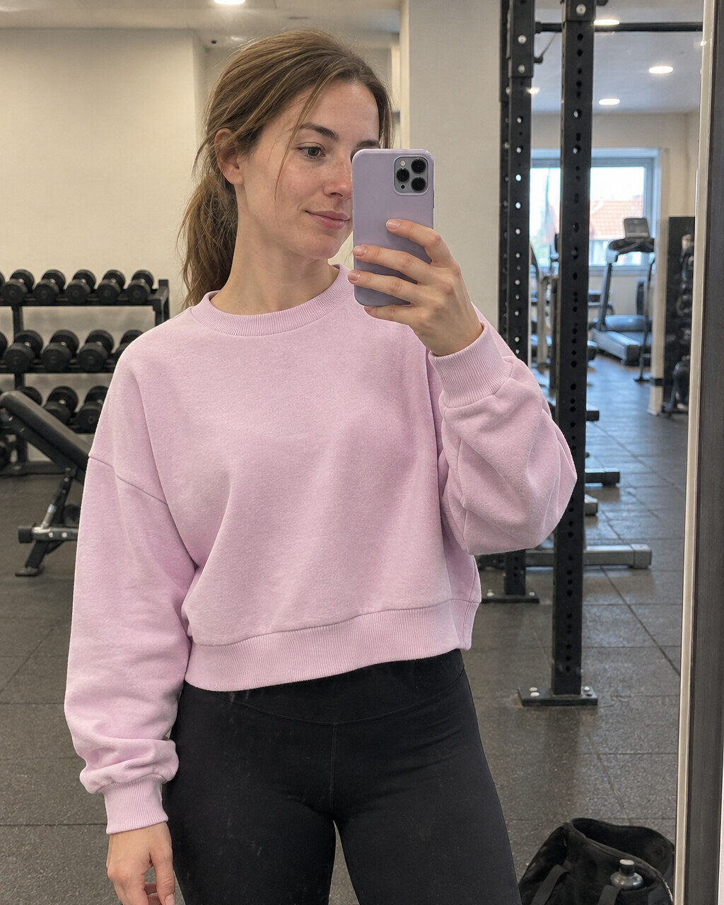 Sweat Cropped Lilás